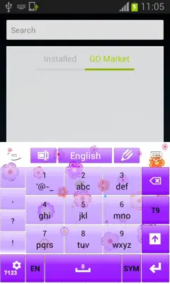 Flowers keyboard theme android App screenshot 1