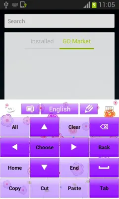 Flowers keyboard theme android App screenshot 2