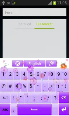 Flowers keyboard theme android App screenshot 3