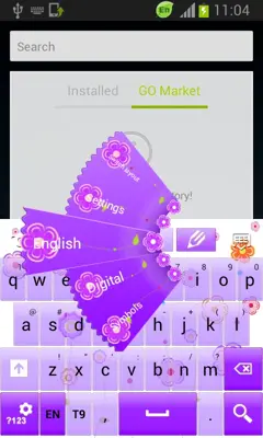 Flowers keyboard theme android App screenshot 4