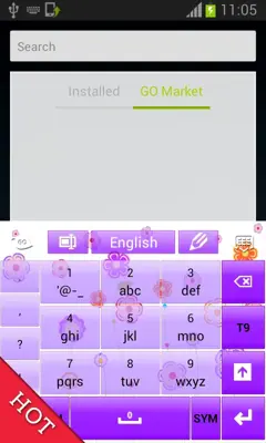 Flowers keyboard theme android App screenshot 7